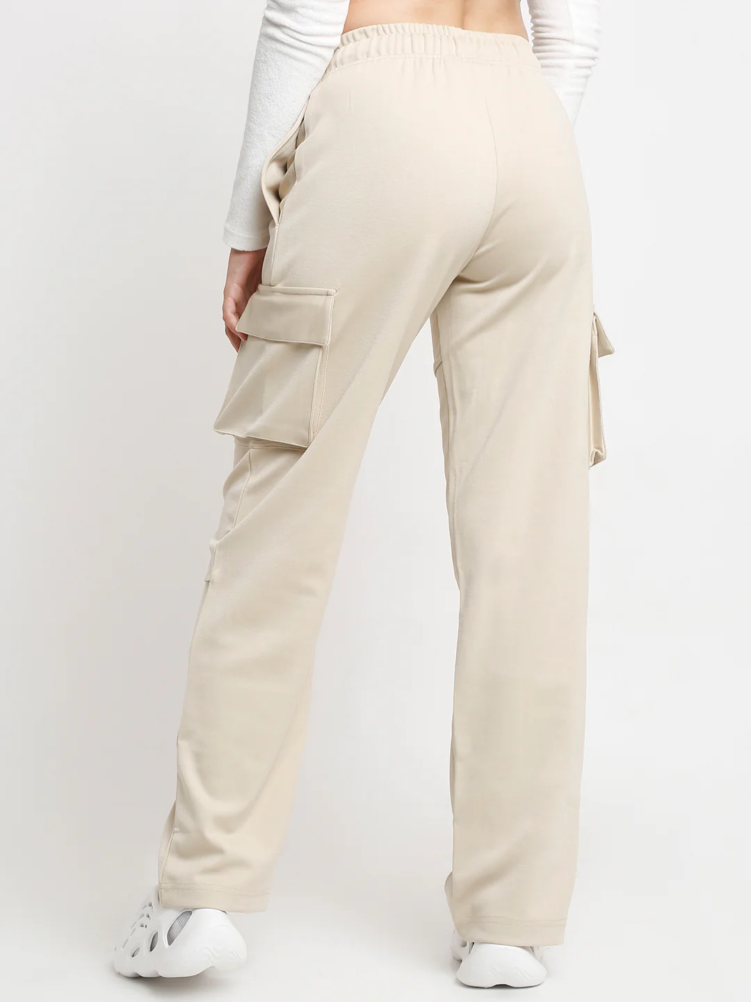 Beige Utility Cargo Pants - Image 4