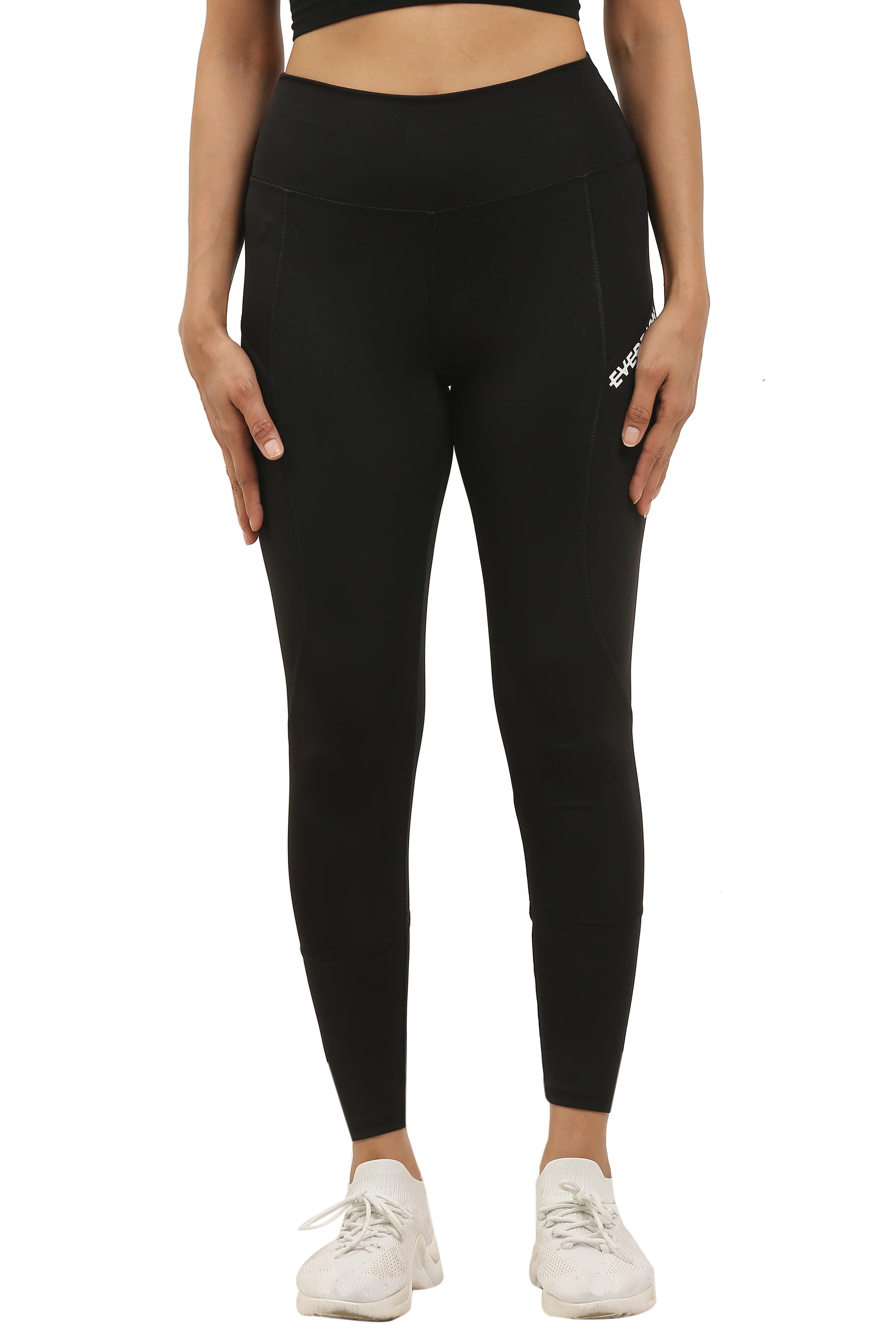 Black High-Rise Gym Tights - Image 2