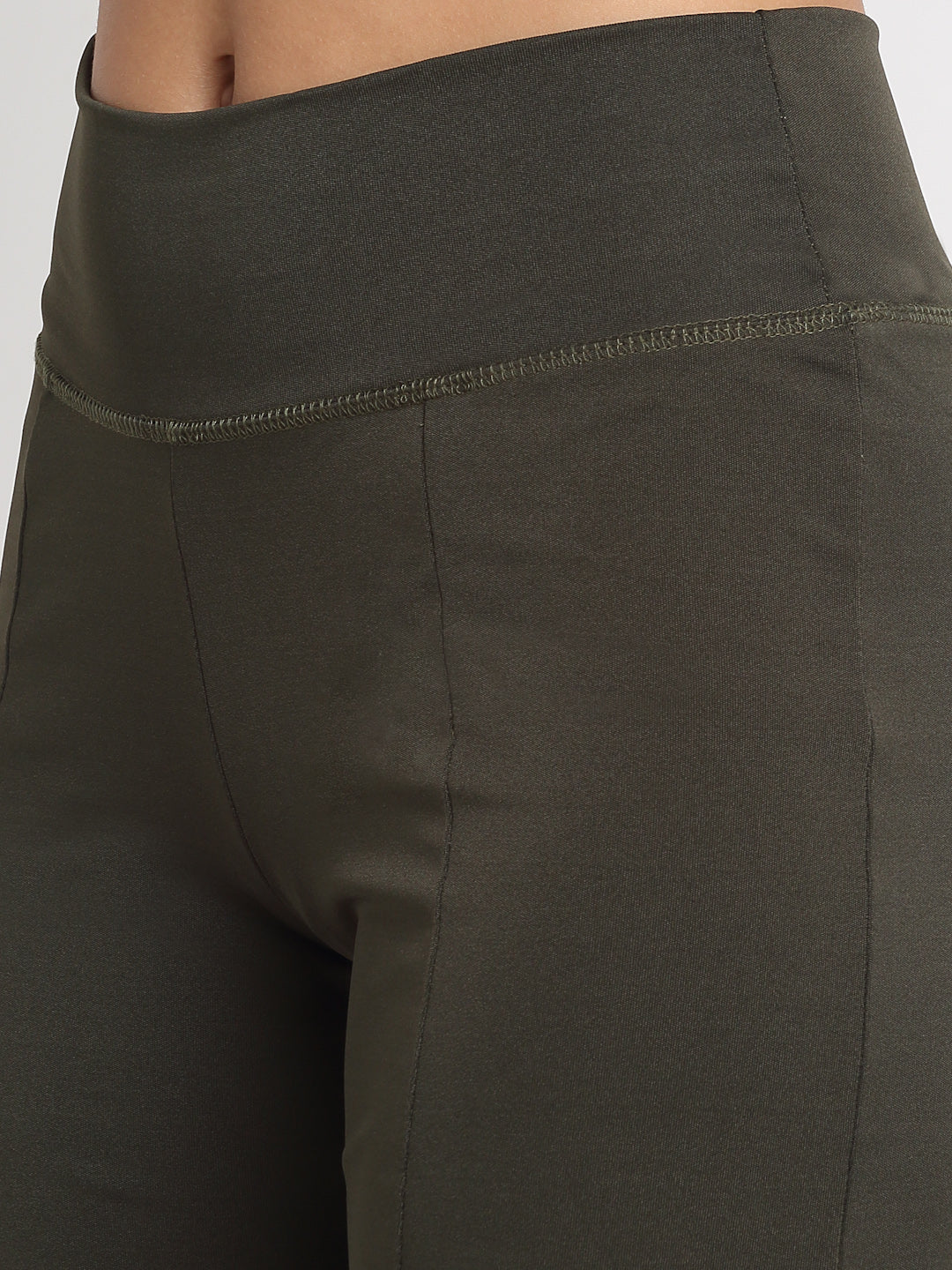 Deep Sage High waist front slit yoga pants - Image 4