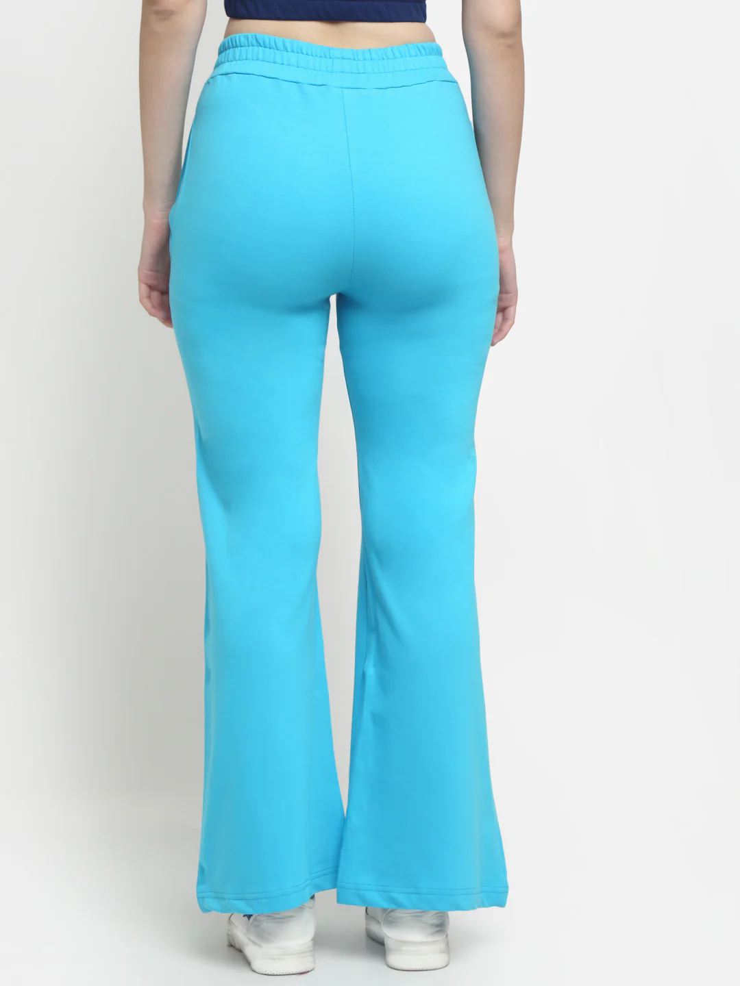 Sky Blue Flared Track Pants - Image 2