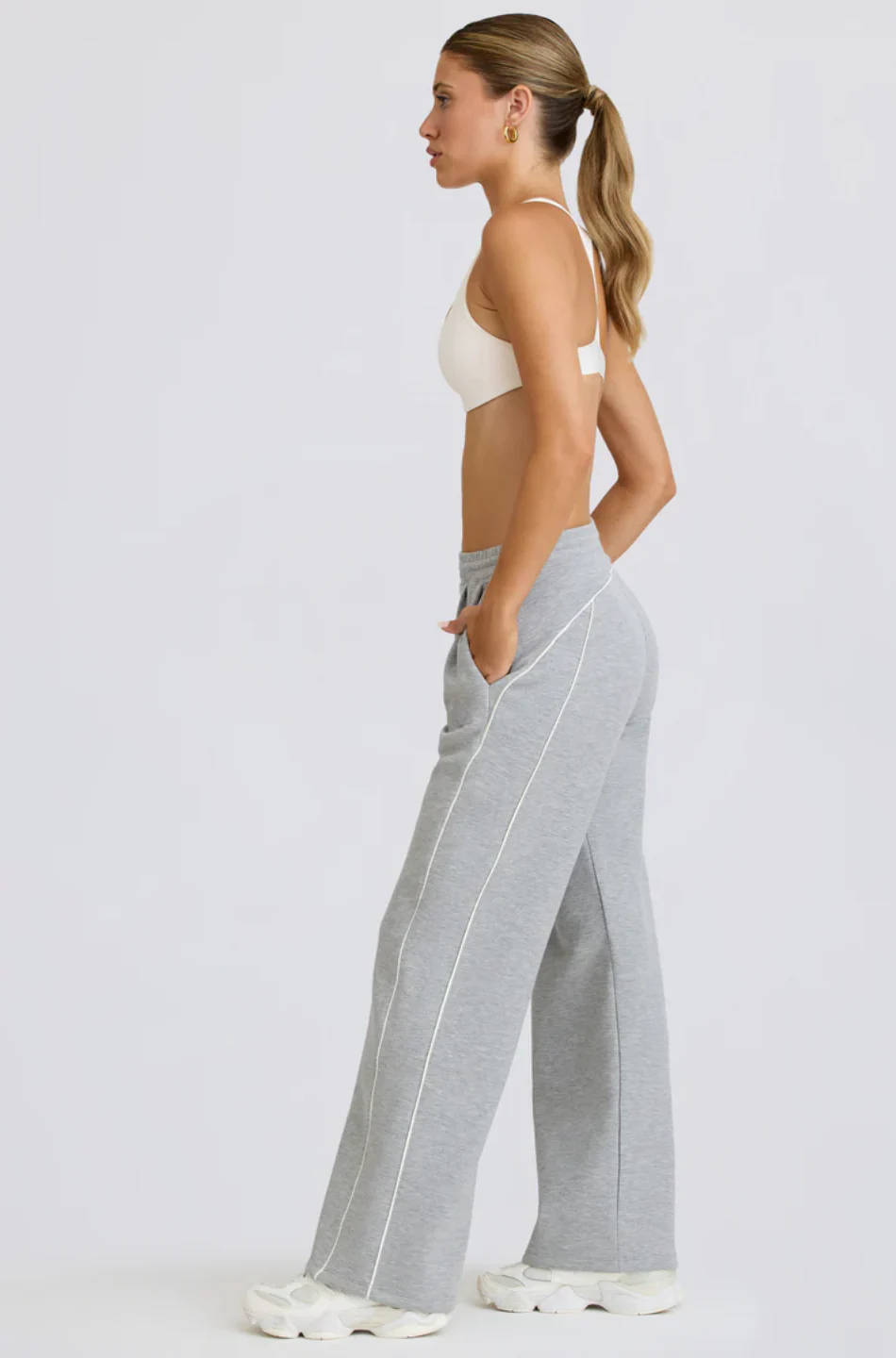 Grey Melange Drift trackpants - Image 2