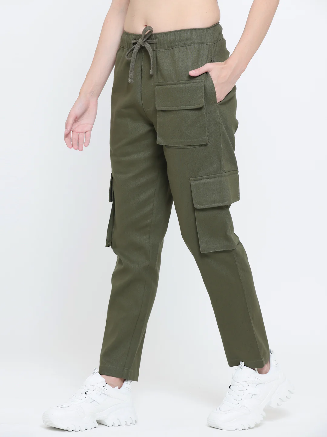 Olive Utility Cargo Pants - Image 3
