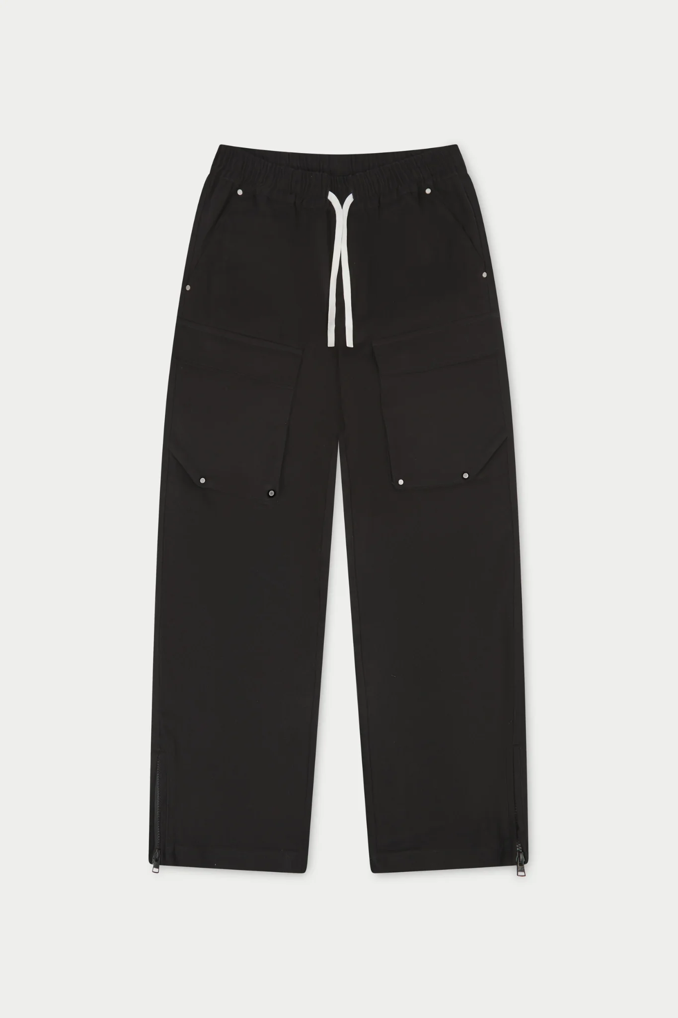 Black Ripstop Twill Straight Cargos - Image 2
