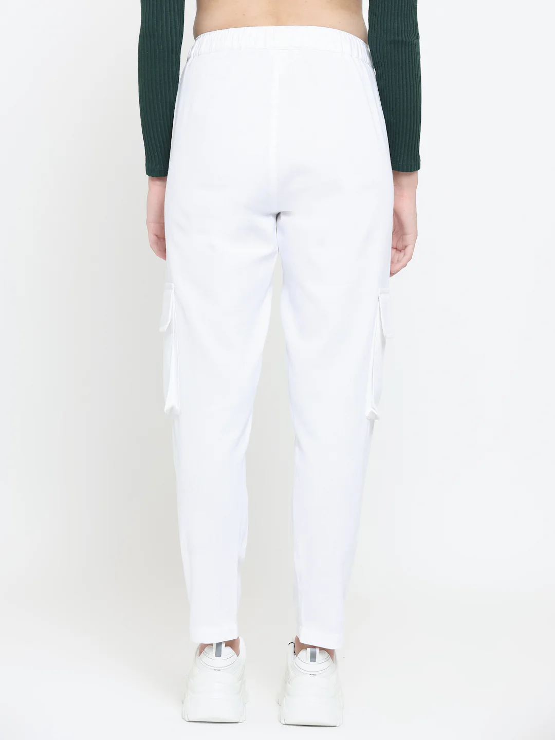 White Utility Cargo Pants - Image 4