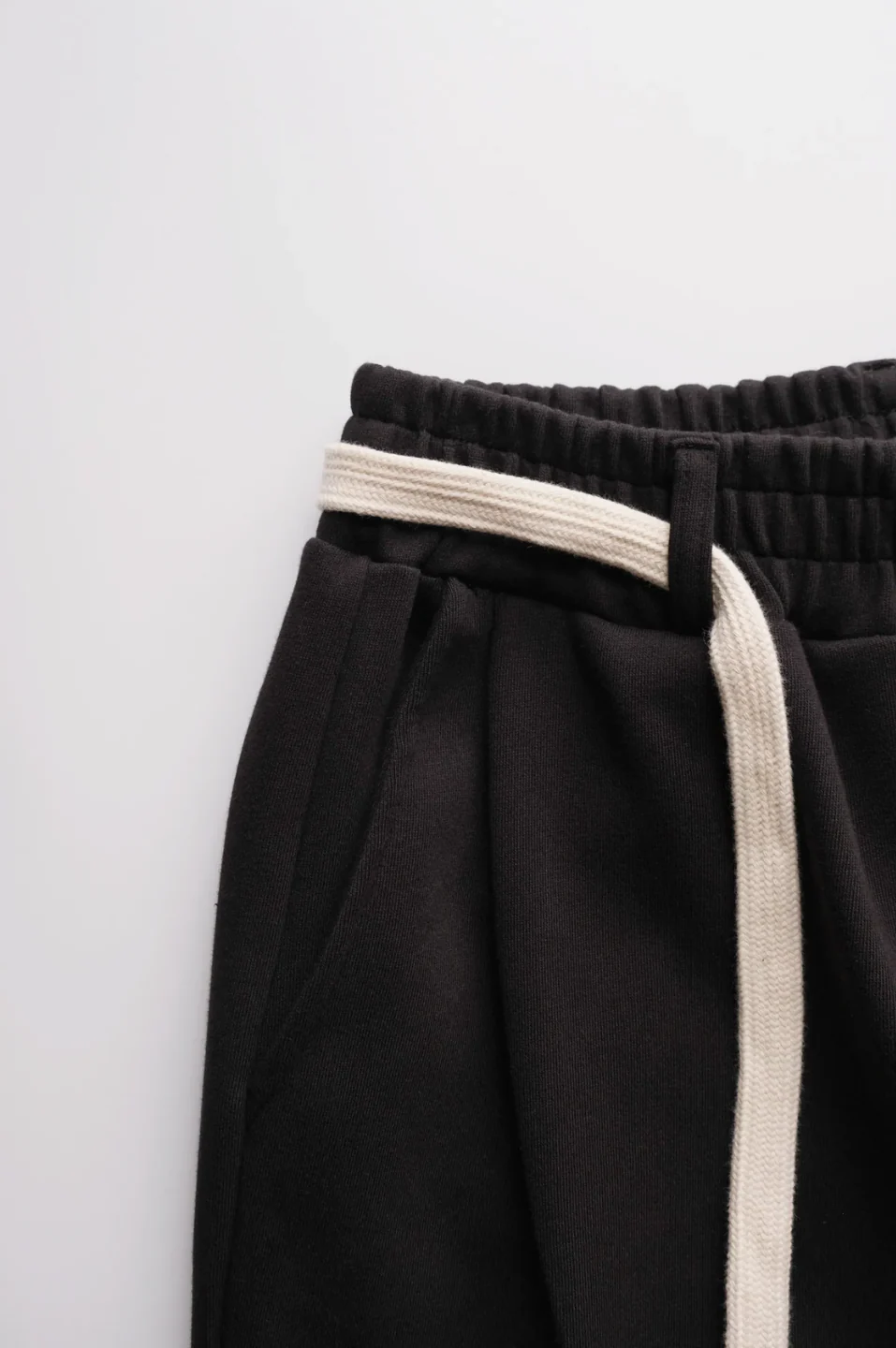Wide Leg Pants With Cotton Belt - Image 17